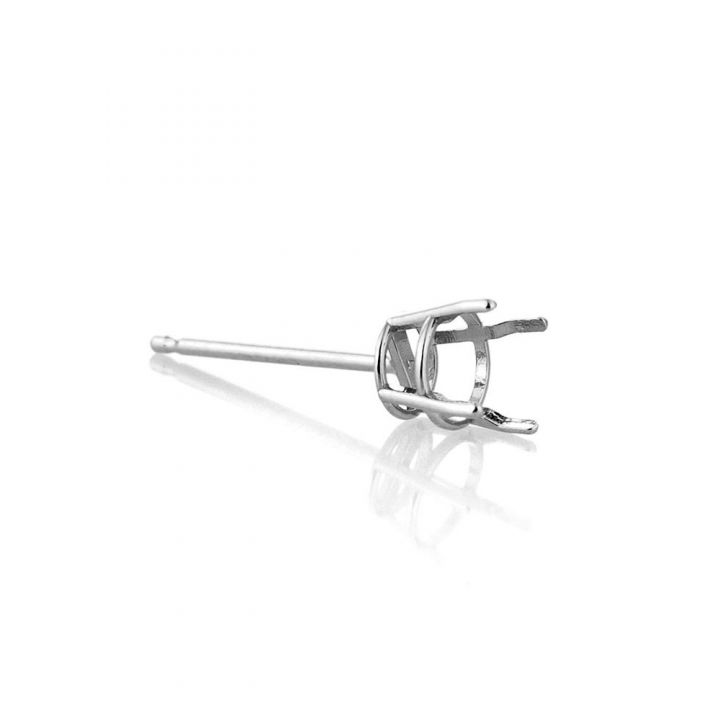 14K White Gold Basket Earring 4.25mm (30904-03Fa-000)
