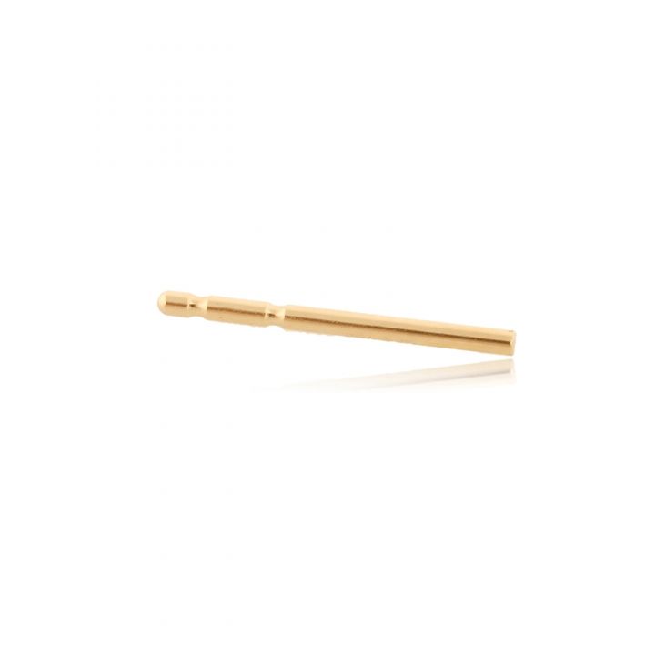 18K Yellow Gold Double Notch Post 11x0.8mm