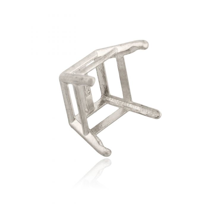 14K White Gold Square 4-Prong W/Seats Basket 90Pt (5.75mm) (14Xk4140P-Sp)