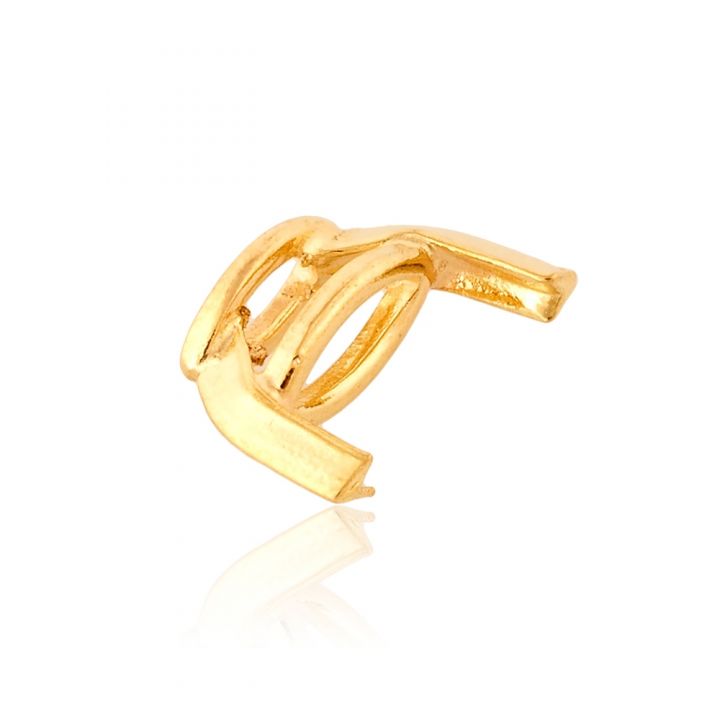 18K Yellow Gold 2 Prongs Marquize Basket Setting 2.8X5.3mm