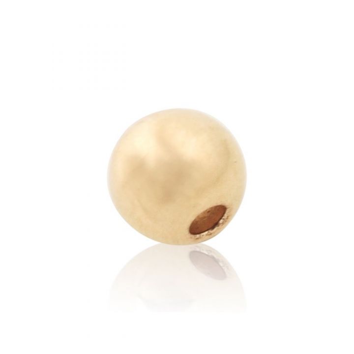 Yellow Gold Filled 7mm Seamless Round Bead (Hole Size: 2mm)