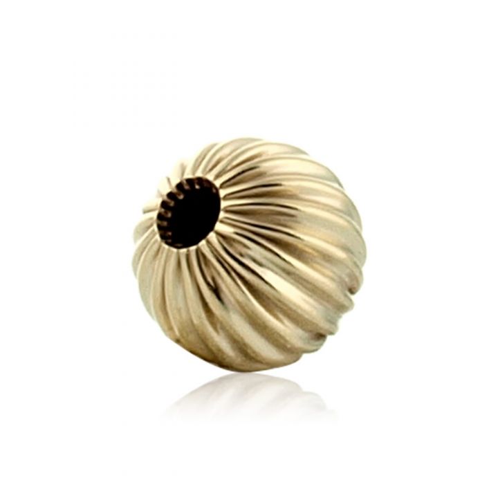 14K Yellow Gold Corrugated Bead 6mm (064Brs10600001)