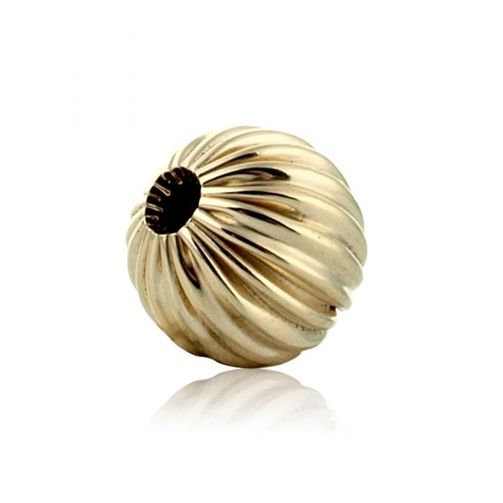 14K Yellow Gold Corrugated Bead 8mm (064Brs17500001)
