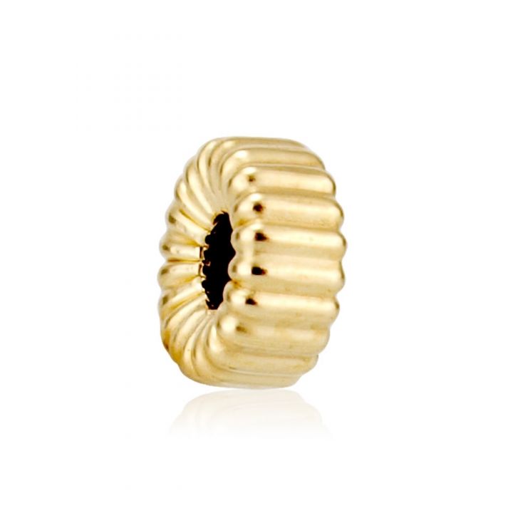 14K Yellow Gold Roundel Corrugated Bead 4.25X2mm (064Bls15200001)