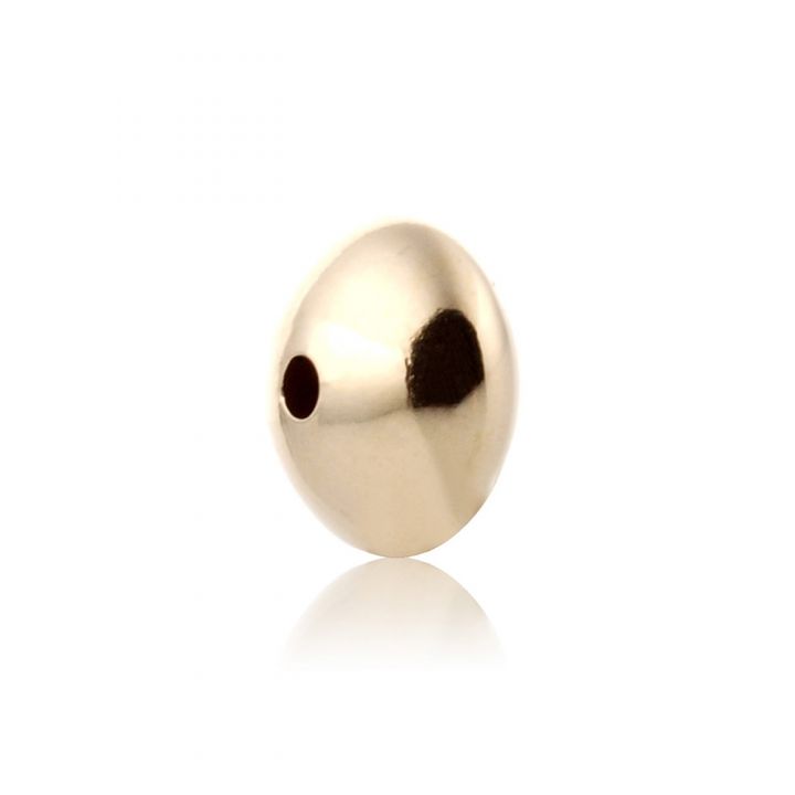 14K Yellow Gold Flattened Bead 7.8X5.1mm (064Bfp14700000)