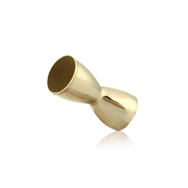 14K Yellow Gold Small "Bow Tie" Bead 2.5X6mm