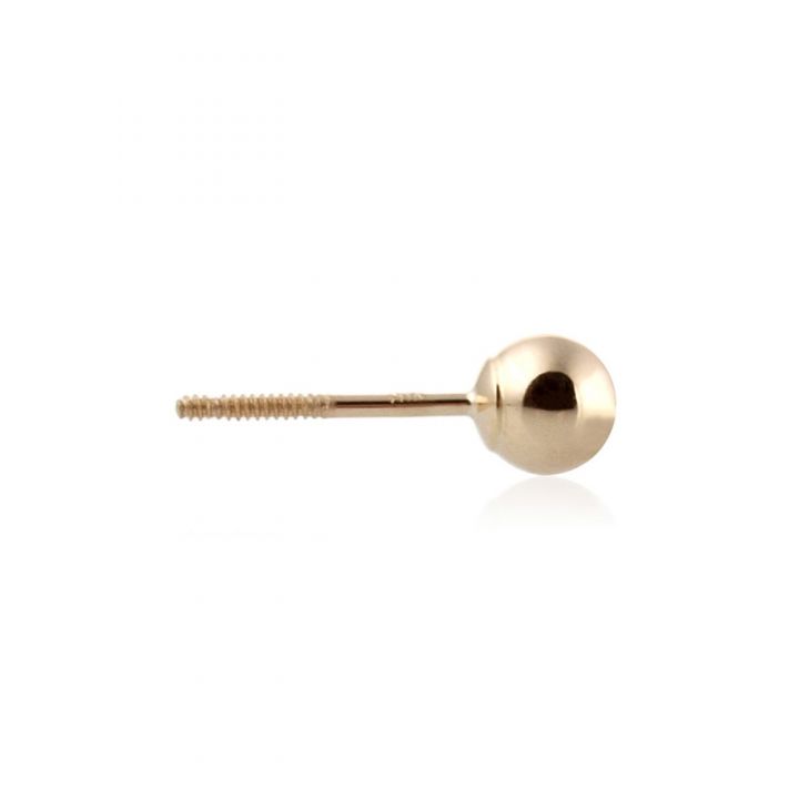 14K Yellow Gold Threaded Ball Earring 4mm (064Bet98440075)