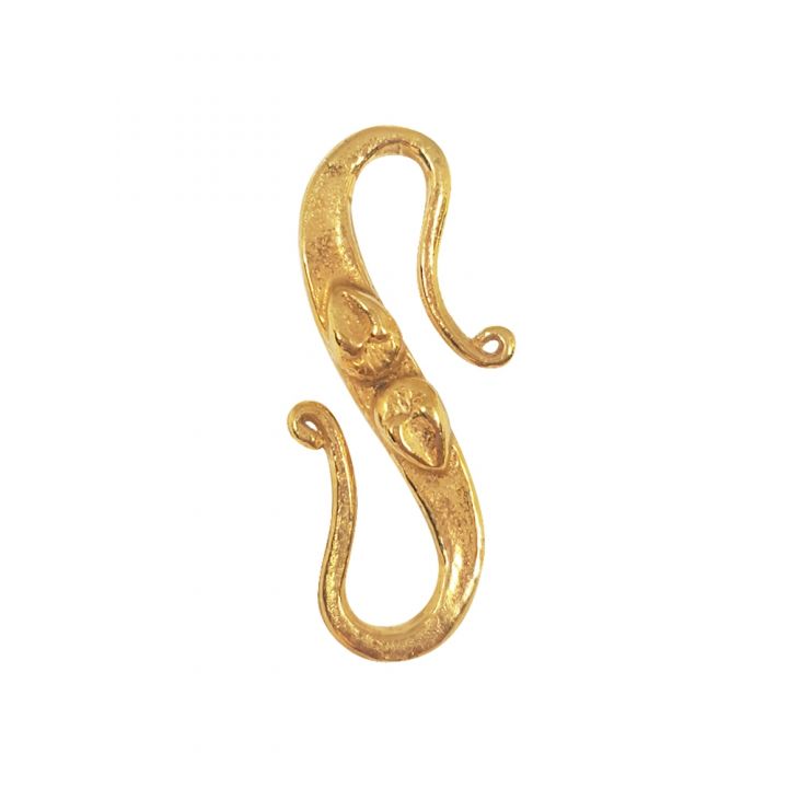 14K Yellow Gold Plated S Clasp
