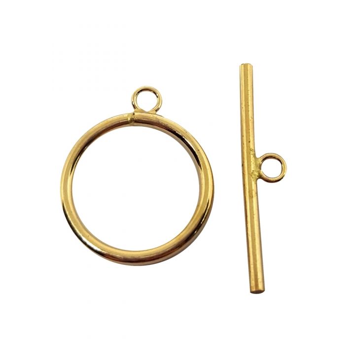 Yellow Gold Filled T-Clasp 10mm (Wire 1.2mm, Bar 19mm)