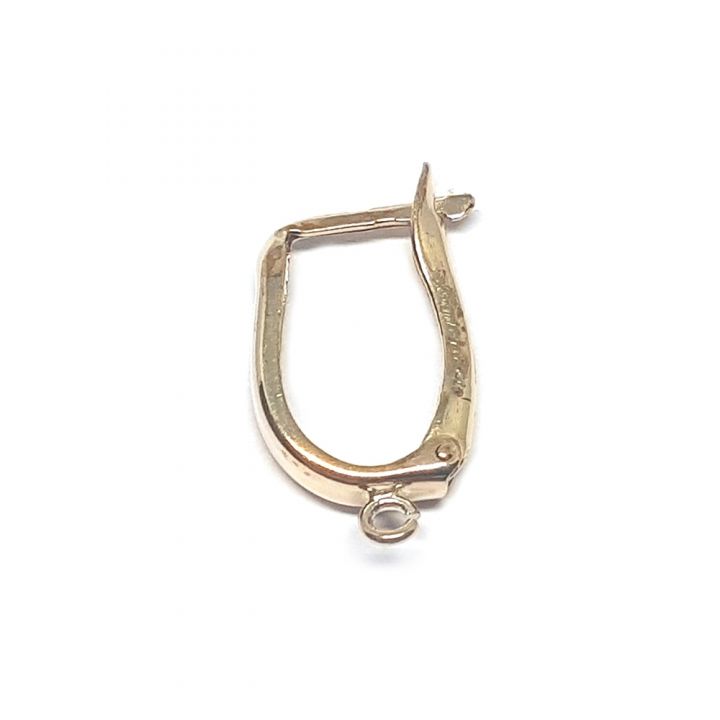 Yellow Gold Filled Lever Back Earring W/ Wheel