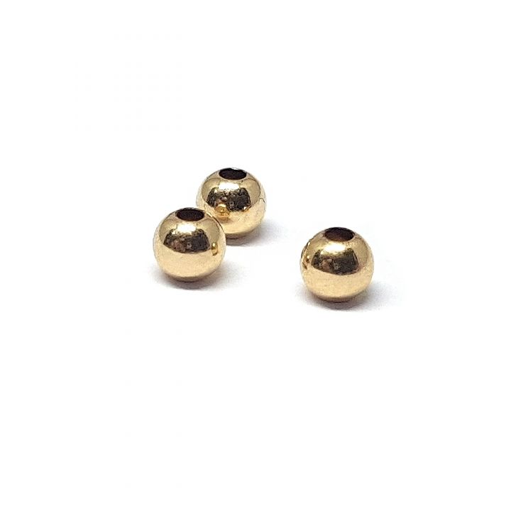Gold-Filled Beads, Seamless, 4mm Round (Each)