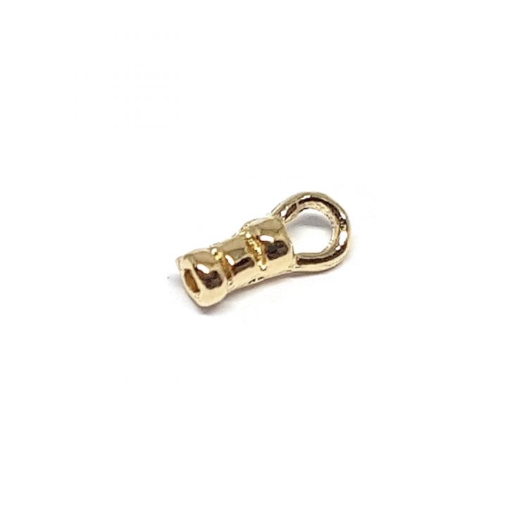 14K Yellow Gold Plated Crimping End Cap 0.8-1mm