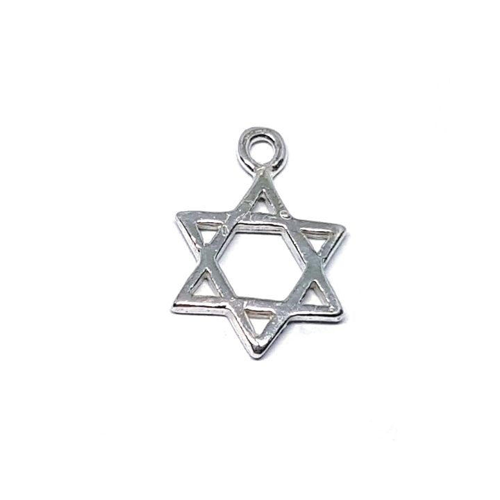 925 Sterling Silver Magen Star Of David Charm Pendant