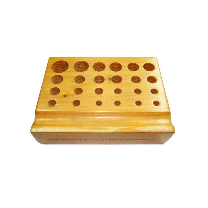 Wooden Box For Dapping Punches 24 Holes