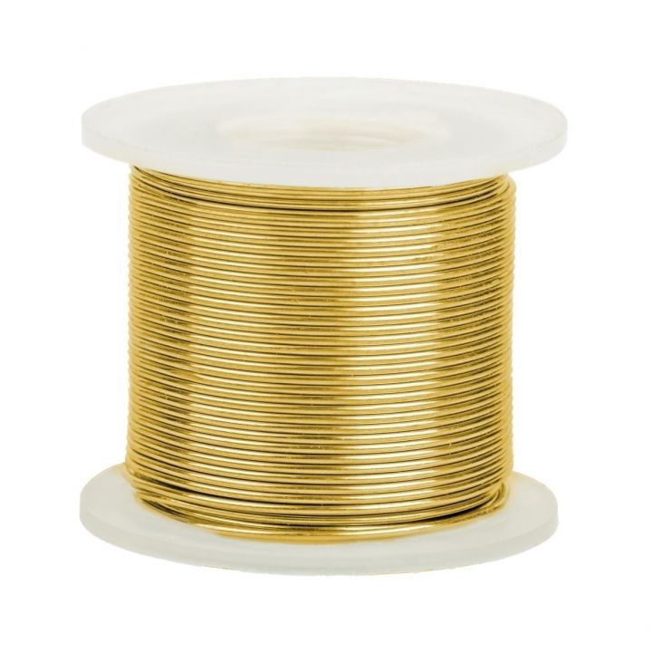 14K Yellow Gold Round Wire 0.5mm/24 Gauge