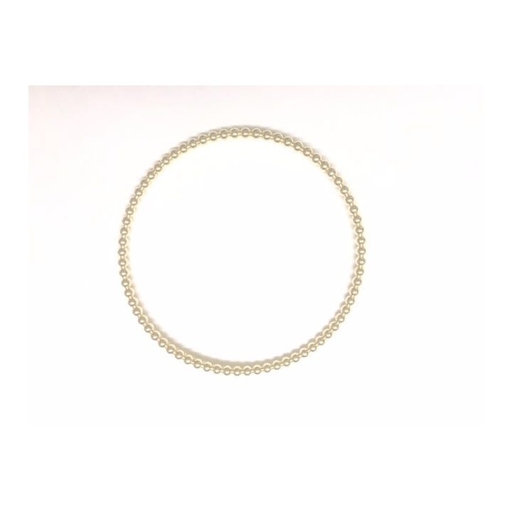 Yellow Gold Filled Beaded Wire Bracelet 2.5mm
