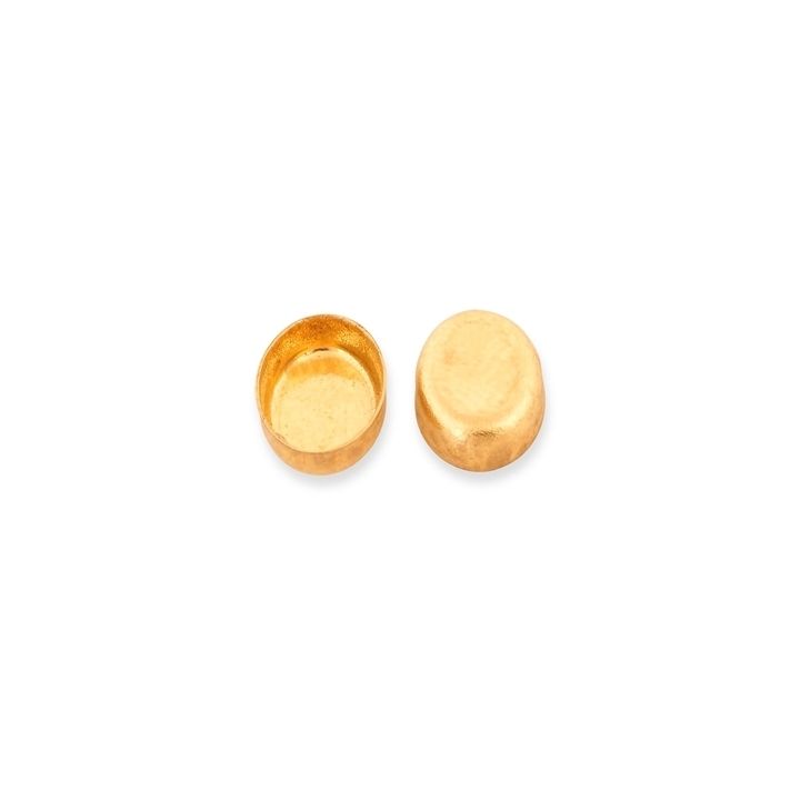 9K Yellow Gold Gold Oval Bezel Cup 8X10mm