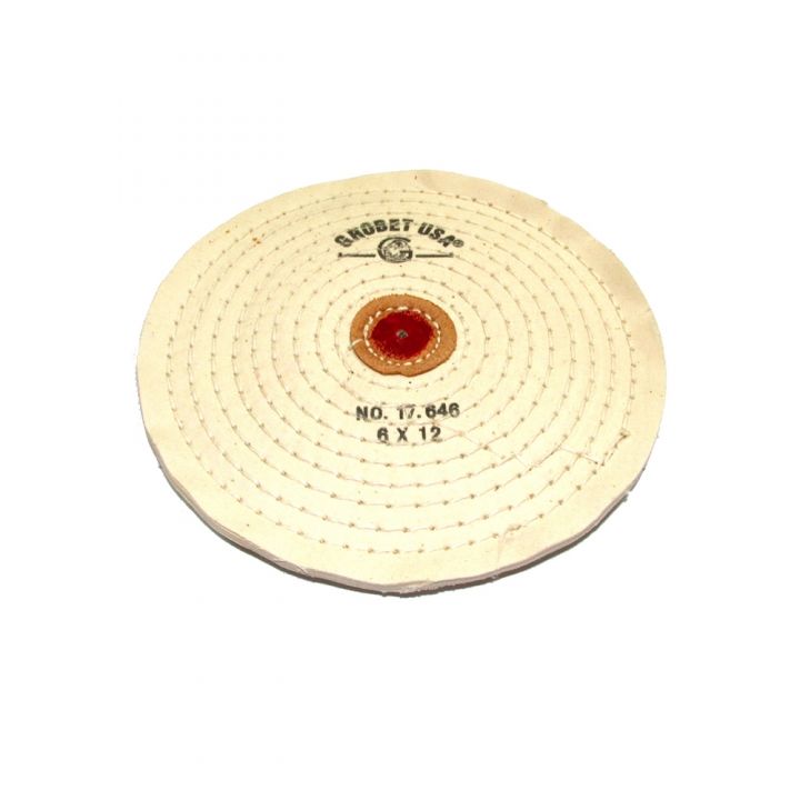 Knife  Edge White Buff Brush 6"