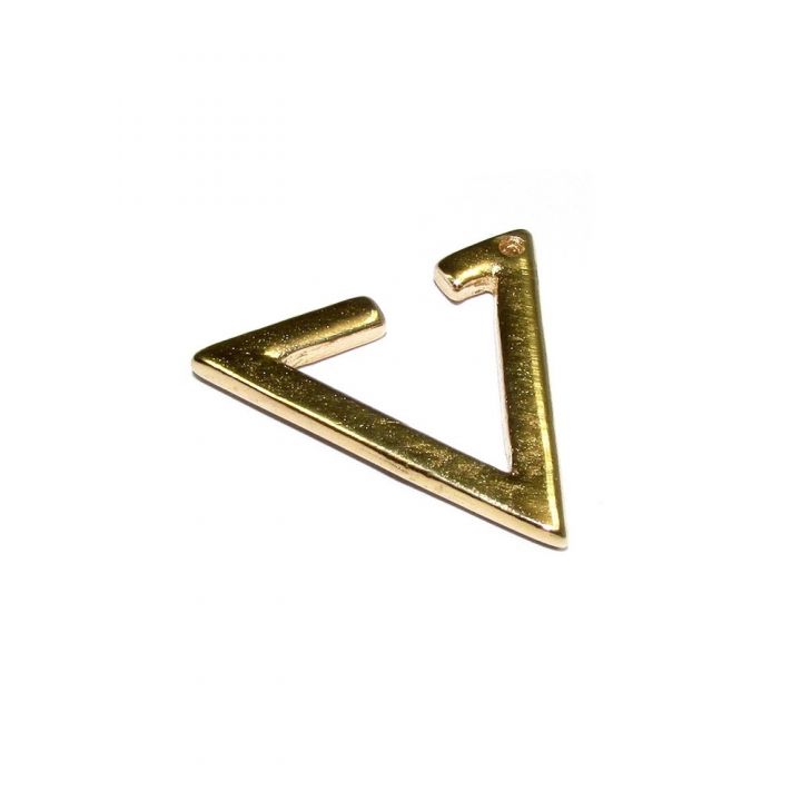 14K Gold Plated Triangle Shape Pendant
