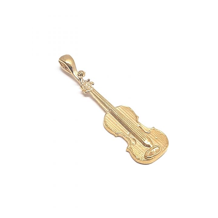 14K Gold Plated Violin Pendant