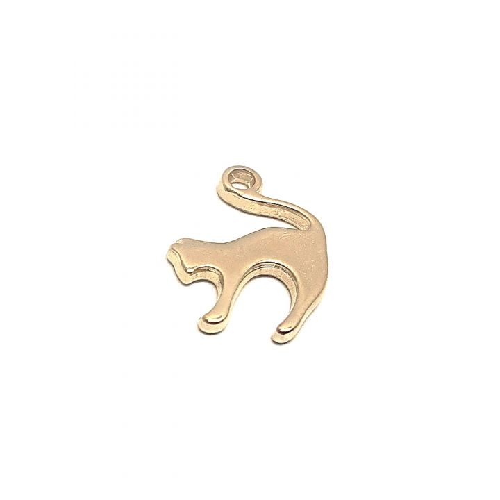 14K Gold Plated Cat Pendant