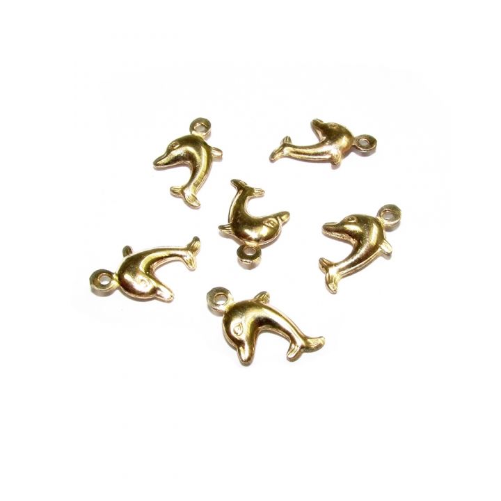14K Gold Plated Dolphin Pendant