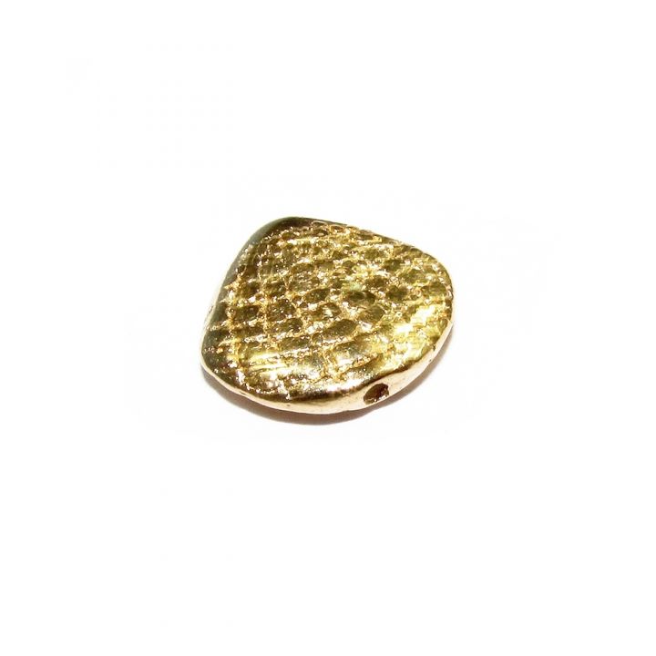 14K Gold Plated Shell Bead Charm