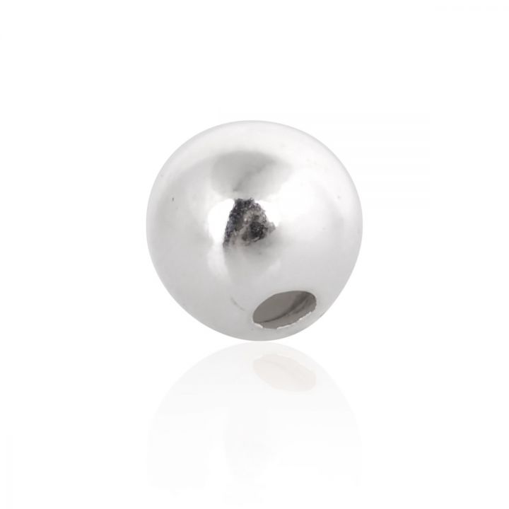 925 Sterling Silver Two Hole Plain Bead 14mm