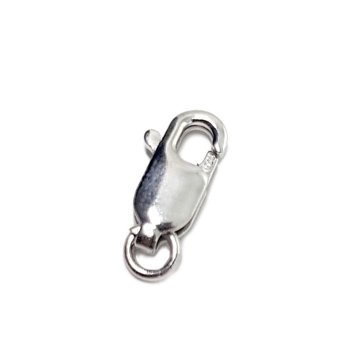 18K White Gold Fishlock Clasp Small Hole 10mm (18Lc1Wwr)