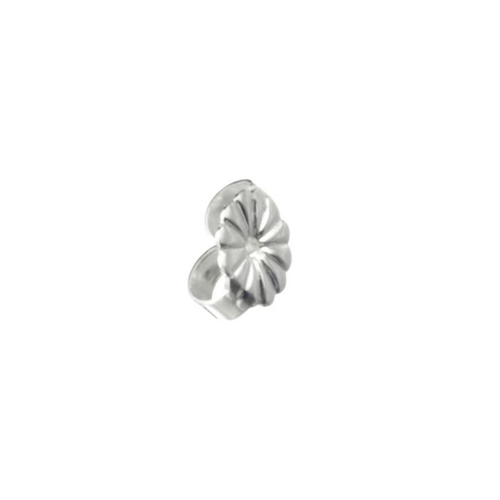 Sterling Silver Flower Ear Back For 0.8mm Post