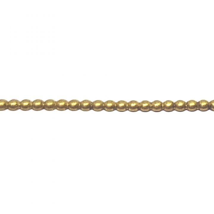 Brass Half Round Beaded Wire 1.5mm