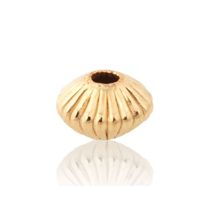 Gold Filled Corrugated Roundel Bead 9mm