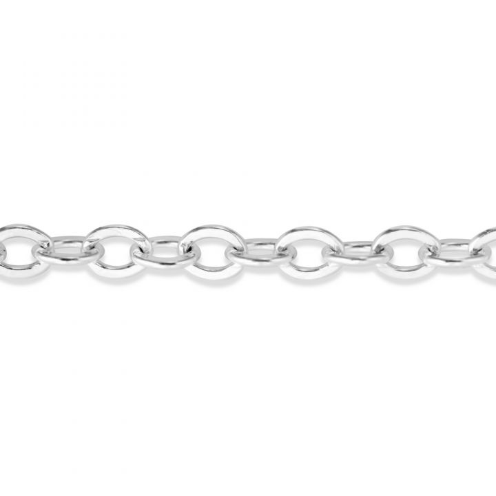 925 Sterling Silver Rolo Flat Chain 2mm