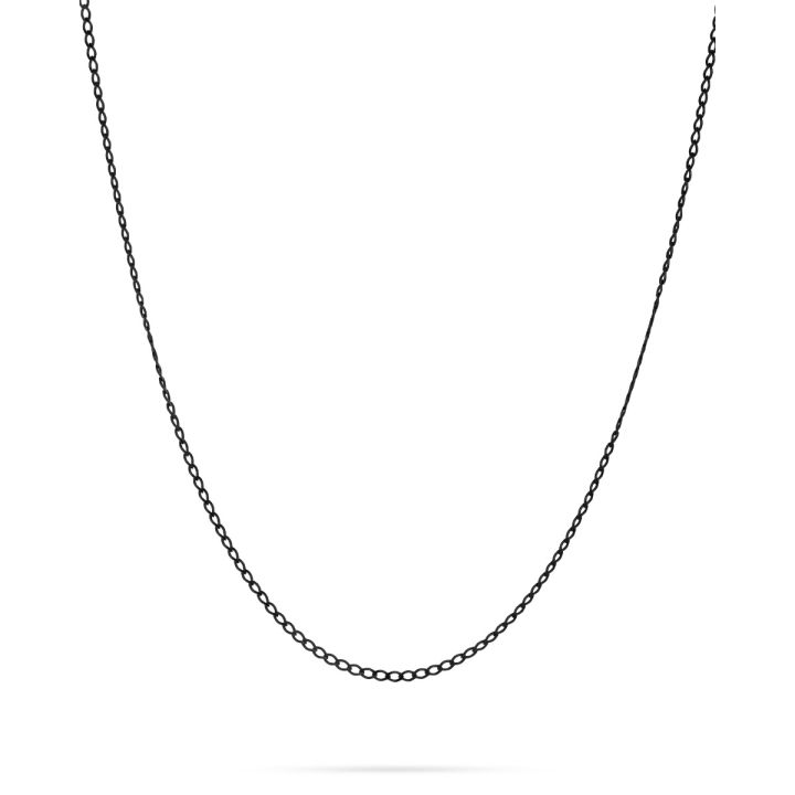 925 Sterling Silver Black Cable Chain 1.6mmX2.6mm