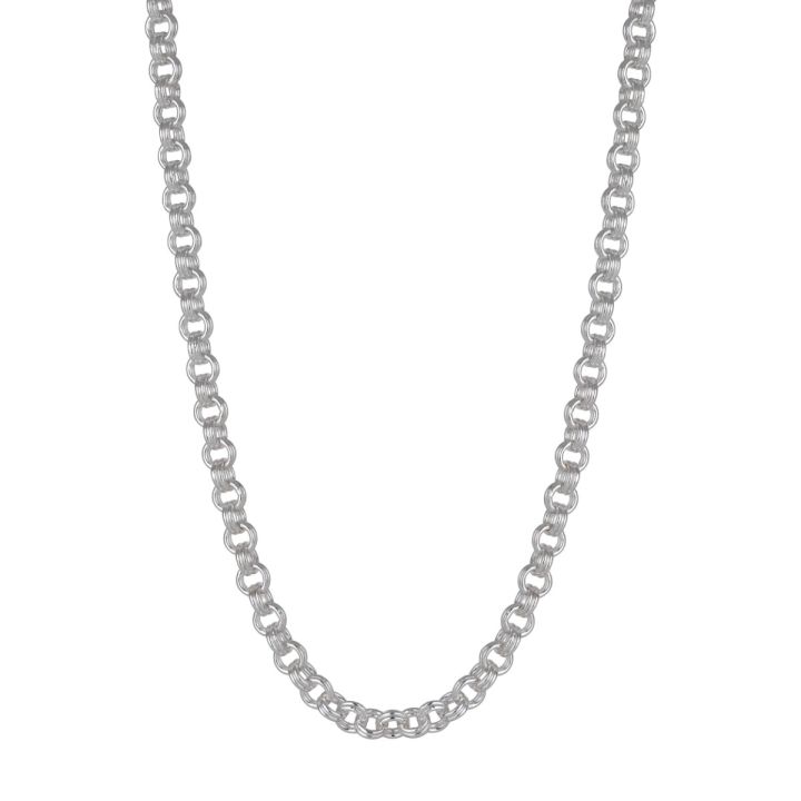 925 Sterling Silver Chunky Double Rolo Links chain 7mm