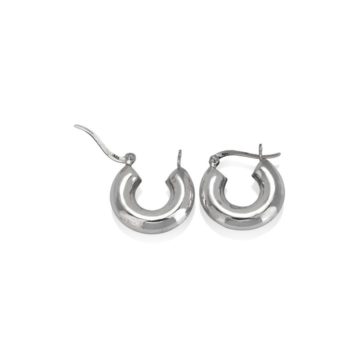 925 Sterling Silver Gypsy Earring 6X20 mm