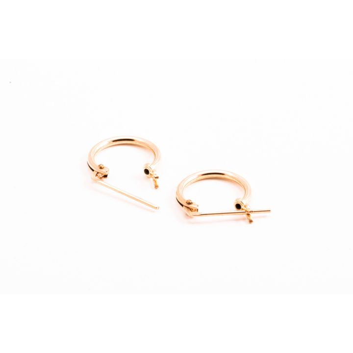 Yellow Gold Filled Tube Hoop Earring W/Snap 10X2mm 