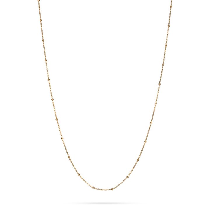 Yellow Gold-Filled Link Chain with Beads