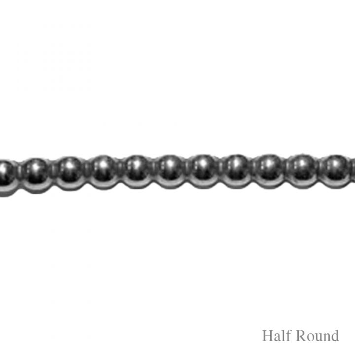 925 Sterling Silver Half Ball Beaded Wire 4mm