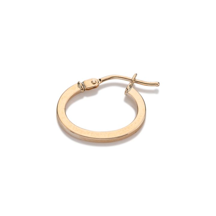 14KY Gold Oval Hoop Earring