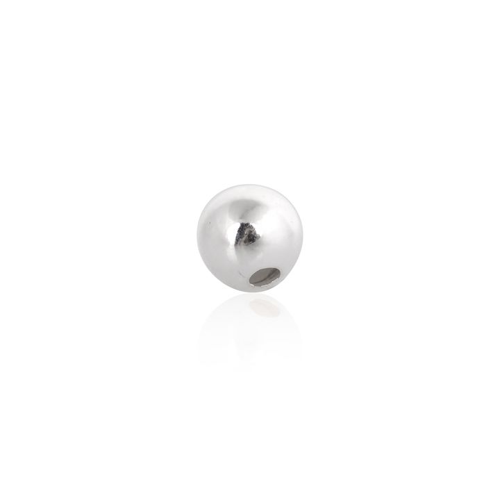 925 Sterling Silver Two Hole Plain Bead 12mm