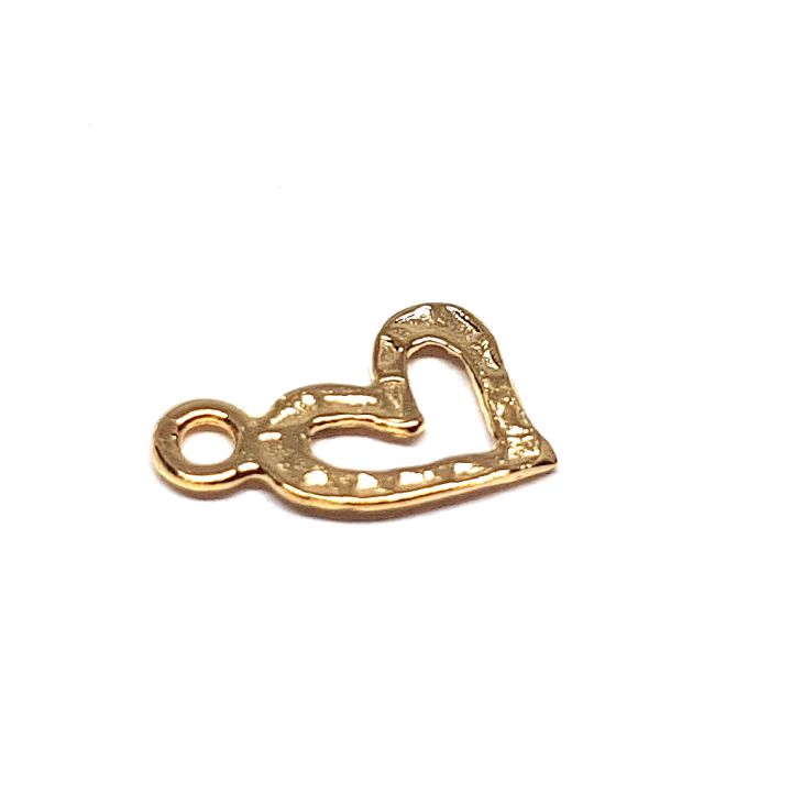 14K Gold Plated Small Heart Charm Pendant