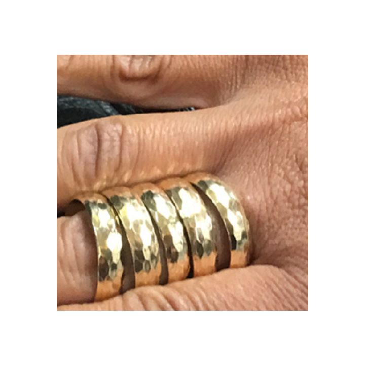 Yellow Gold Filled Gallery Strip Fashion Ring