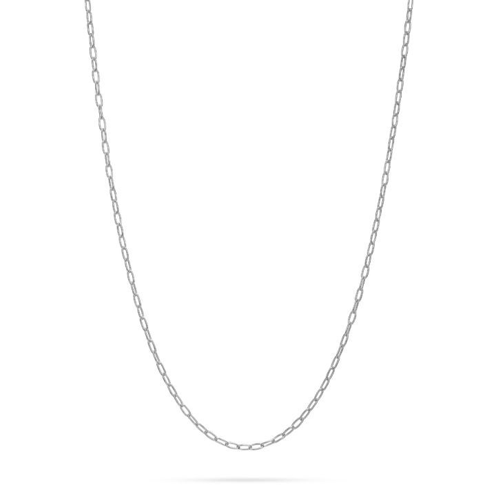 925 Sterling Silver Oval Link Chain 4X0.9mm