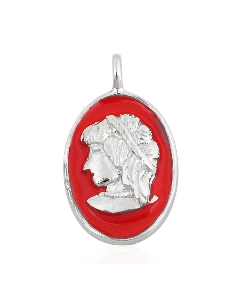 925 Sterling Silver Woman Medallion Pendant