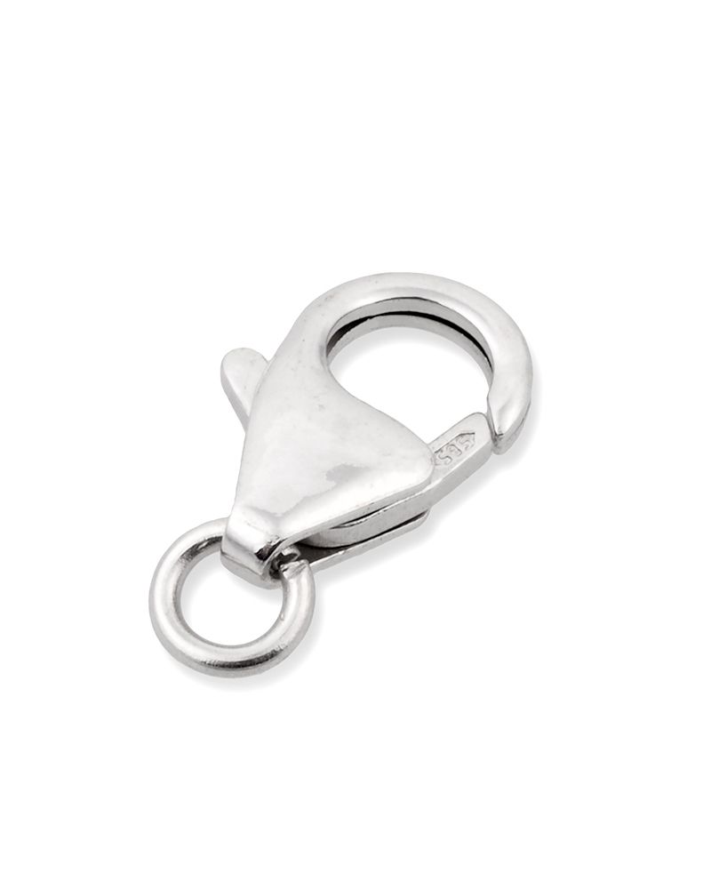 14K White Gold Trigger Clasp W/Open Ring 12mm