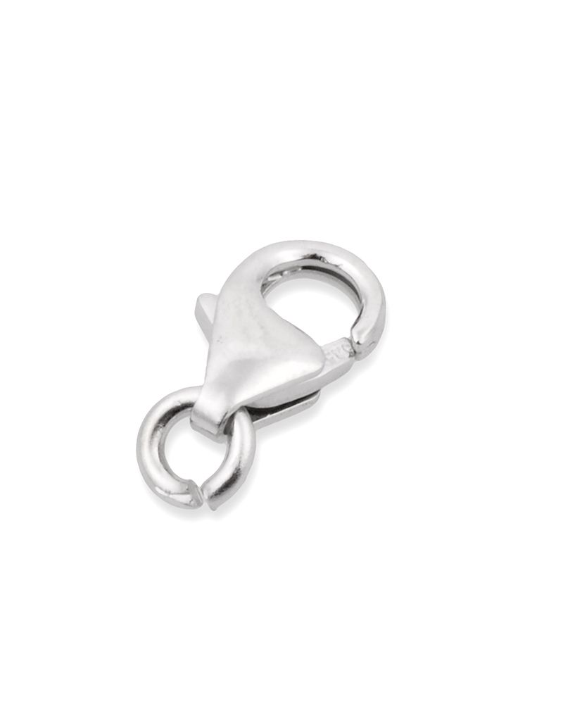 14K White Gold 7mm Trigger Clasp W/open ring