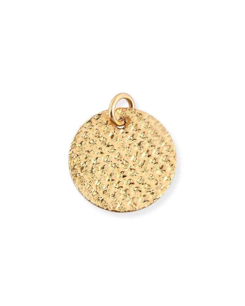 Yellow Gold Filled Satin Disc Pendant 12mm