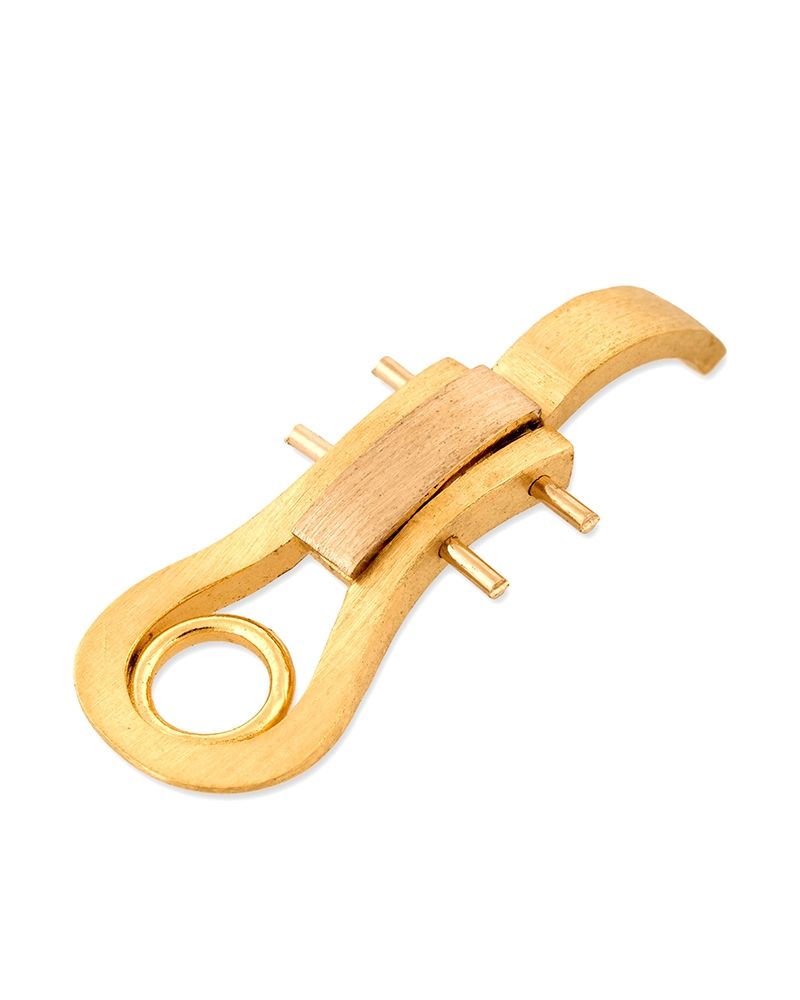 18K Yellow Gold Clips With Rubber
