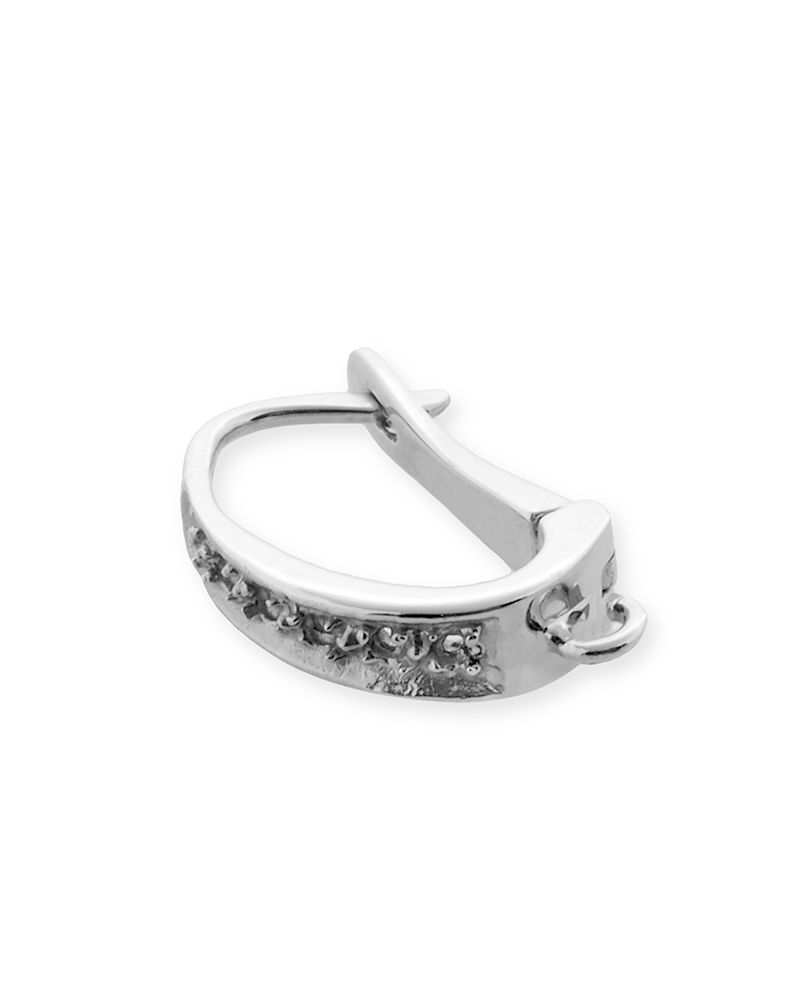 14K White Gold Diamond Earrings 12X3/4Pt